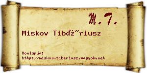Miskov Tibériusz névjegykártya